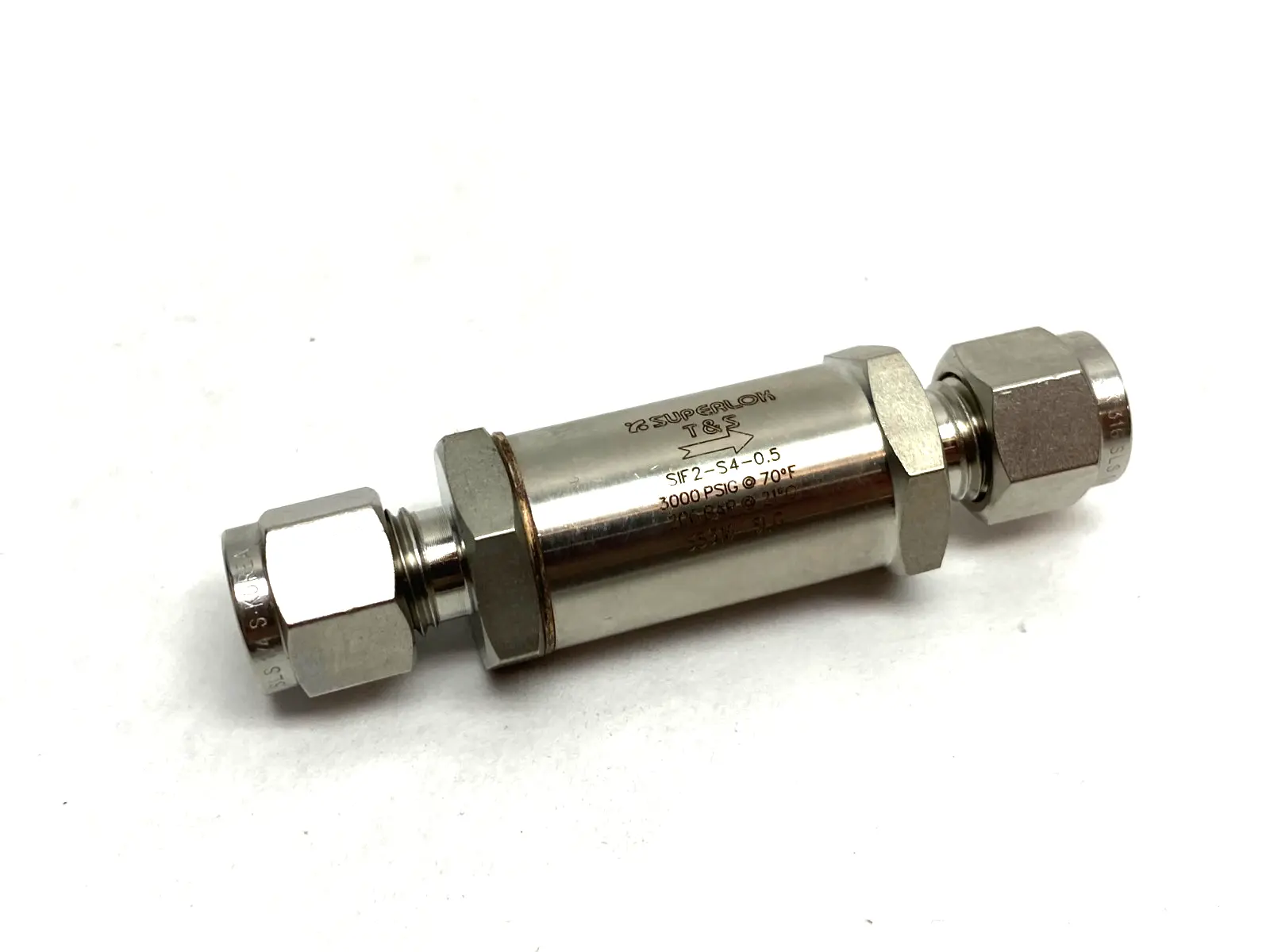 USED SUPERLOK INLINE FILTER 3000PSI 1/2" TUBE