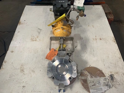 3" Fisher 8580 Butterfly Valve with Kinetrol actuator and DXP positioner New Storeroom Spare