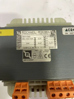 Michael Riedel RSTN 800 0.8/2.55kVA Isolation Transformer 380/400/420V 230V