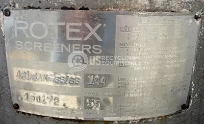 USED ROTEX 43LSAN-SSISS SINGLE DECK SHAKER