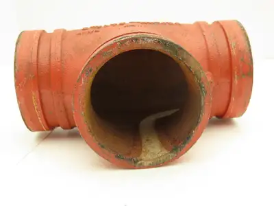 Victaulic No.002 Firelock 2-1/2" Grooved Pipe Tee Fitting  Lot of 5