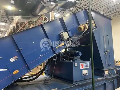 Used 2014 AMERICAN BALER PW3560 CLOSED DOOR HORIZONTAL BALER WITH CONVEYOR Balers Indiana US | US Recycling Equipment #1332422