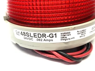 USED EDWARDS SIGNALING ADAPTABEACON STEADY-ON BEACON, RED, 24VDC