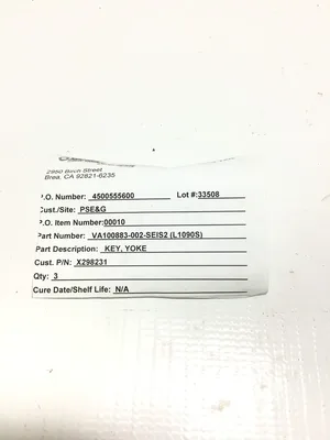 Curtiss Wright VA100883-002-SEIS2 Key Yoke (Lot of 3)