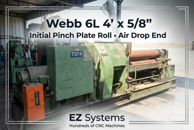Used WEBB 6L Plate Bending Rolls including Pinch California US | [EZ] EZ Systems #1062322