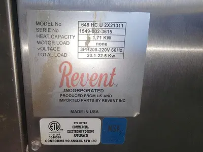 REVENT 649 HC U 2X22311 Electric Deck Ovens | Harvest Equipment and Fabrication Inc (9)
