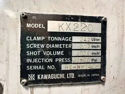 KAWAGUCHI KX220 HORIZONTAL INJECTION MOULDING MACHINES | INJECTION DEPOT (2)