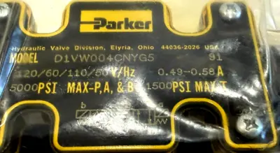 NEW PARKER D1VW004CNYG5 HYDRAULIC SOLENOID VALVE