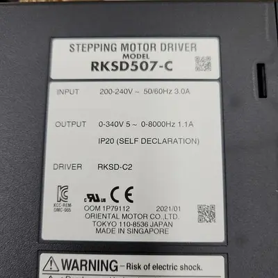 New | in-Stock ORIENTAL MOTOR ORIENTAL MOTOR RKS566AC-PS5-3, MICROSTEP STEPPER MOTOR & DRIVER *NEW IN BOX*** Speed Drives | ND Industrial Surplus #1219550