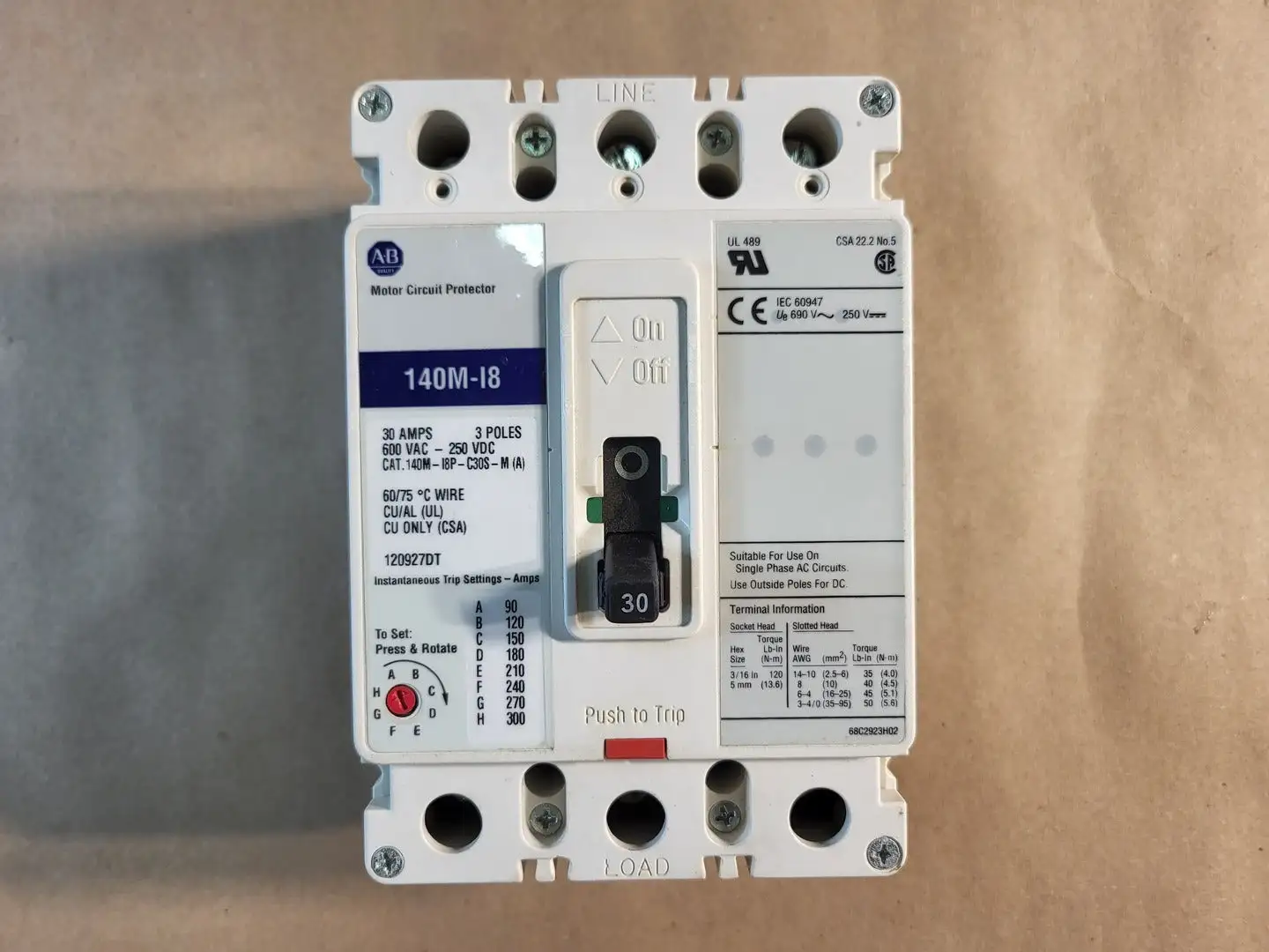 New | in-Stock ALLEN-BRADLEY 140M-I8P-C30S-M Switchgears British Columbia CA | Lenmark #240524