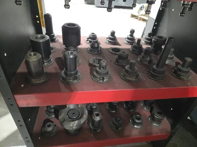 Cart and Contents; Approx (68) Cat 40 Tool Holders