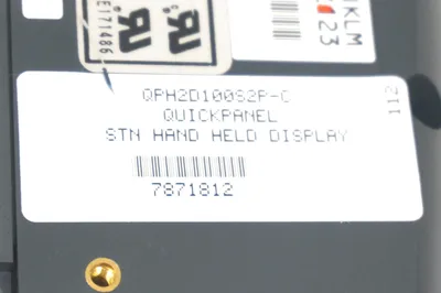 USED TOTAL CONTROL QPH2D100S2P-C QUICKPANEL HAND HELD DISPLAY QPH2D100S2PC