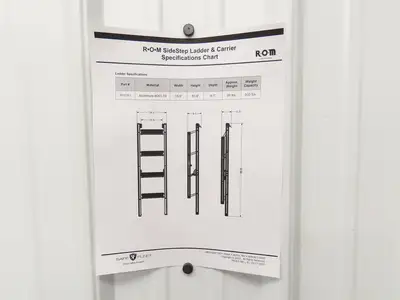 ROM Semi Trailer Side Stem Ladder & Carrier Storage Box Aluminum Step Safe Fleet