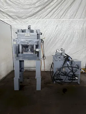300 TON M&N 4-POST HYDRAULIC HOBBING PRESS. STOCK # 1224124.
