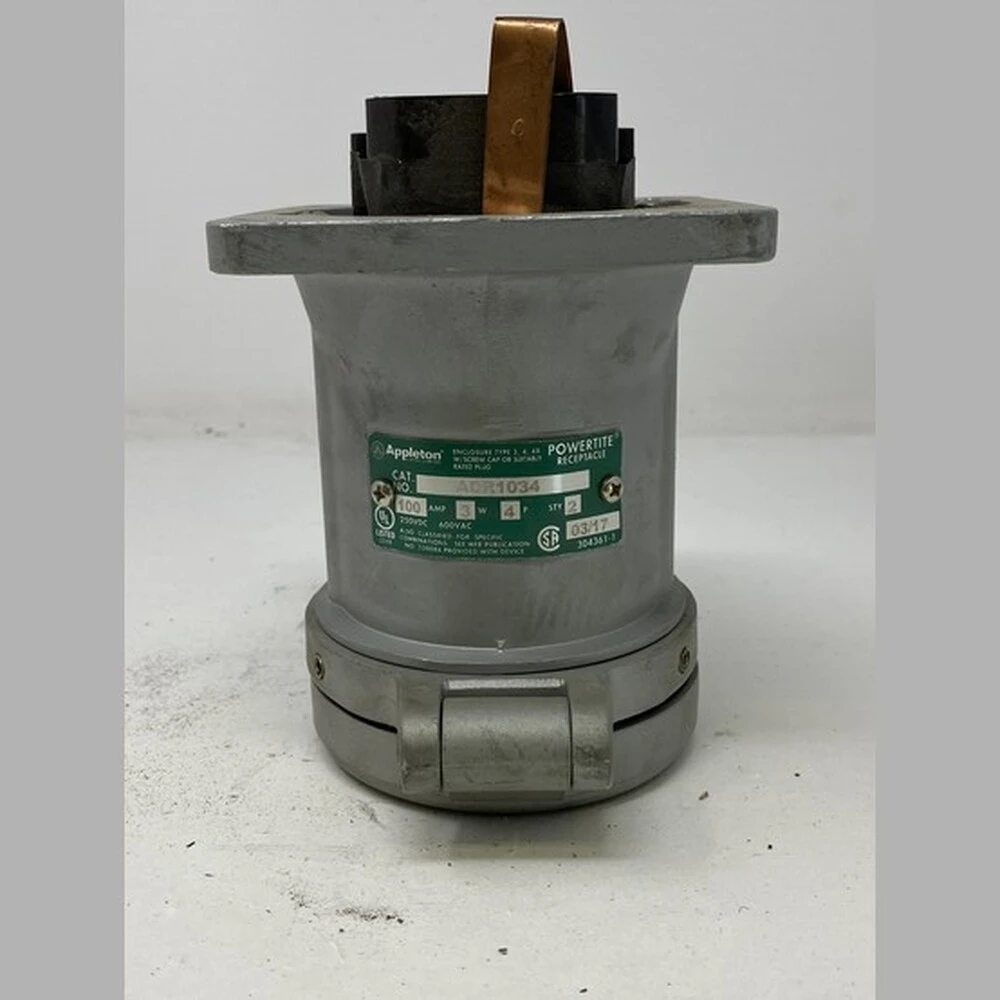 Appleton ADR1034 100Amp 3W 4P Wall Mount Plug