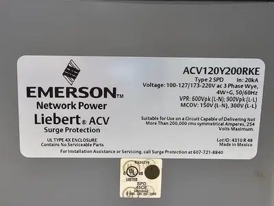 Used LIEBERT ACV120Y200RKE Surge Protectors British Columbia CA | Lenmark #1489006