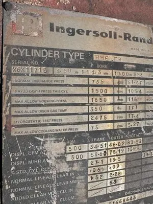 USED INGERSOLL RAND 4HHE-FB-3-1