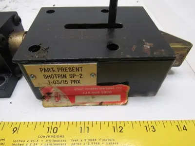 Steel Master Transfer Gate Positive Stop Shot Pin W/Air Cylinder