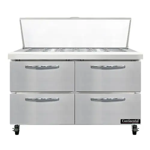 Continental SW48N18M-D 48" Sandwich/salad Prep Table W/ Refrigerated Base, 115v