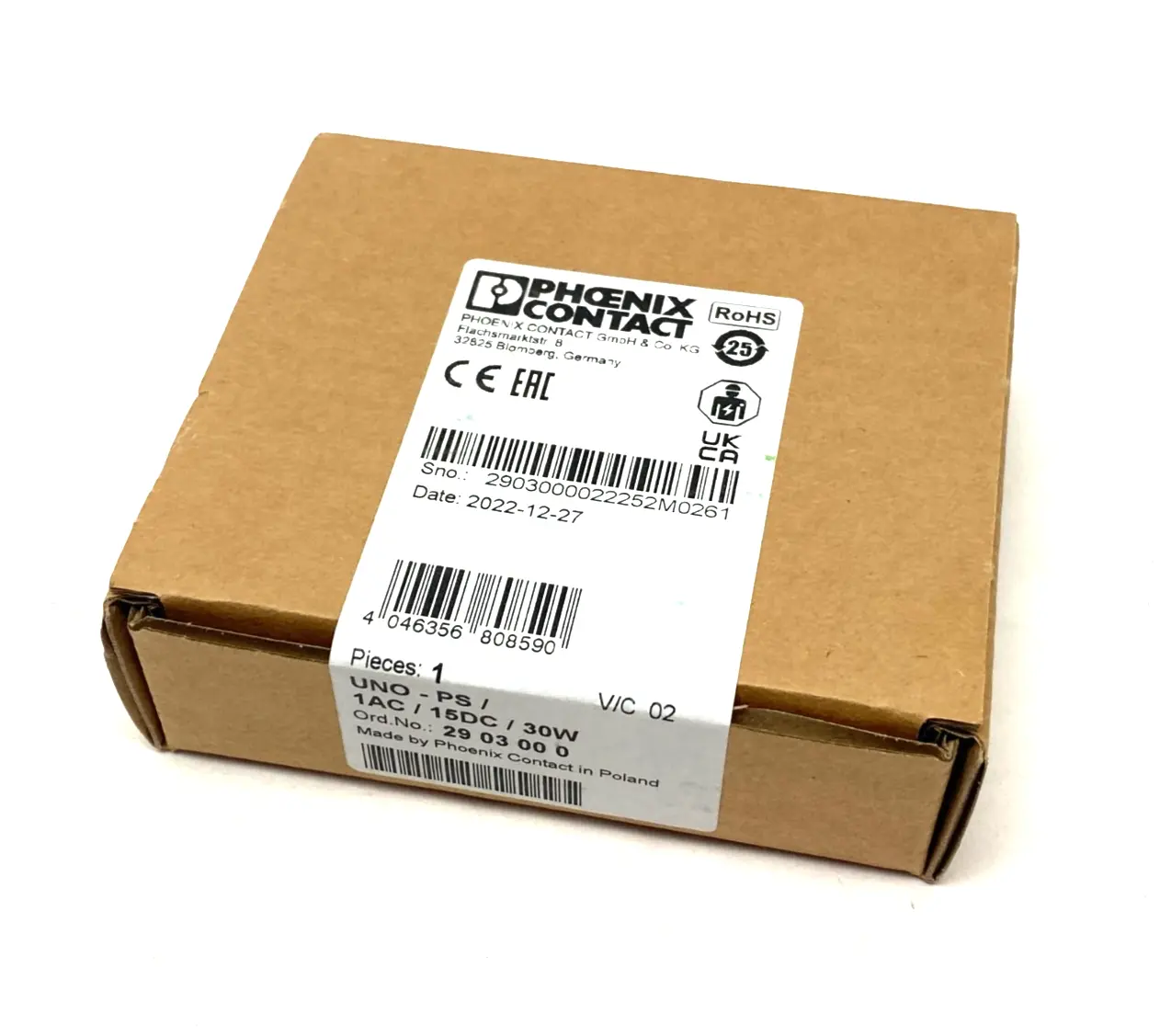 NEW PHOENIX CONTACT UNO PRIMARY SWITCHED POWER SUPPLY