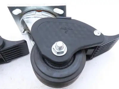 Albion N/A Locking Swivel Caster 4" Wheel 2"Wide Polyurethane Set of 4
