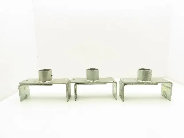 7.25-8.5" Tabletop Bottle Conveyor Leg Stand Mounting Bracket 2" Pipe Lot of 3