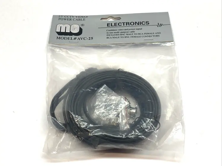 New | in-Stock MG Power & Video Cable Set for CCTV Video 25' Cable & Wire Michigan US | Maverick Industrial Sales #1392952