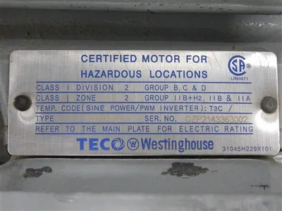 Westinghouse AEHH8N Inverter Duty Motor EP0014 1HP 1800-3600RPM Chp 460V Used
