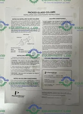 NEW PERKIN ELMER GC PACKED GLASS COLUMN N930-5048 9'X2MM