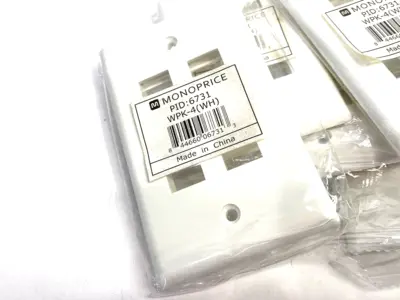 NEW MONOPRICE 1-GANG WALL PLATE FOR KEYSTONE, 4-PORT