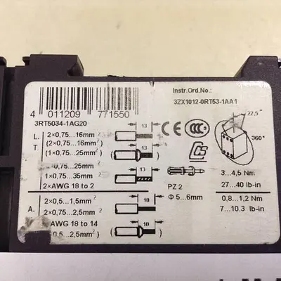 USED SIEMENS 3RT5 034-1AG20