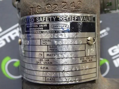 Dresser 1990C-1 Consolidated Safety Relief Valve Size 1 120 PSI New