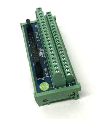 USED AUTOMATIONDIRECT ZIPLINK FEEDTHROUGH MODULE, 40-POLE, DIN RAIL MOUNT.