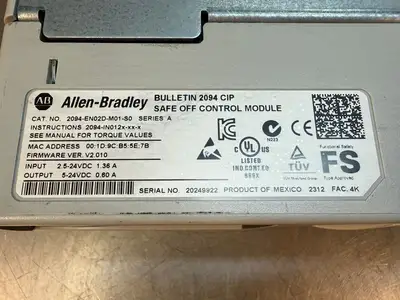 Allen Bradley 2094-EN02D-M01-S0 w/ 2094-BC02-M02-M (12.3.7)