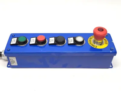 Control Box w/ Push Pull E-Stop 4 Buttons - Used