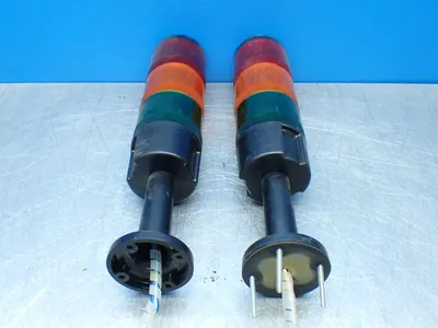 2, Industrial Stack Lights. Green/yellow/red