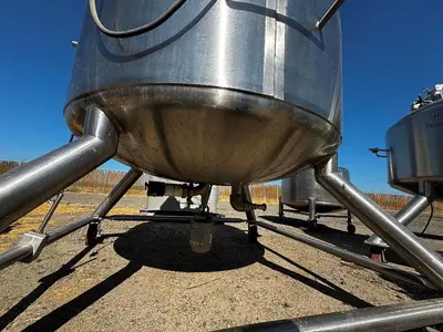 Tank, 181 Gallon, 316 Stainless Steel, Jacketed, Agitated, 32 PSI, Full Vacuum, #5991495