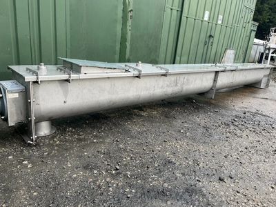 Stainless Steel U section  Conveyor 400 mm dia 450 x 7m long