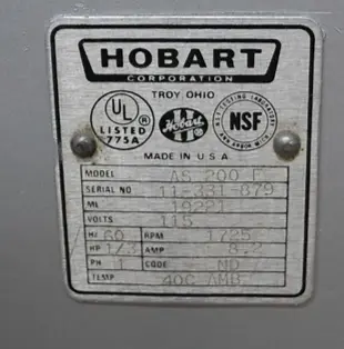 USED Hobart NUMBER: