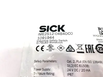 New | in-Stock SICK Inductive Safety Switch Sensor, 4mm Range, Flush, 1091944 Proximity Sensors Michigan US | Maverick Industrial Sales #1402505