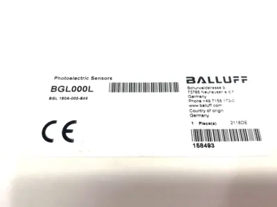 New | in-Stock Balluff Standard Photoelectric Fork Sensor, Metal, BGL 180A-005-S49 Photoelectric Sensors Michigan US | Maverick Industrial Sales #1475330