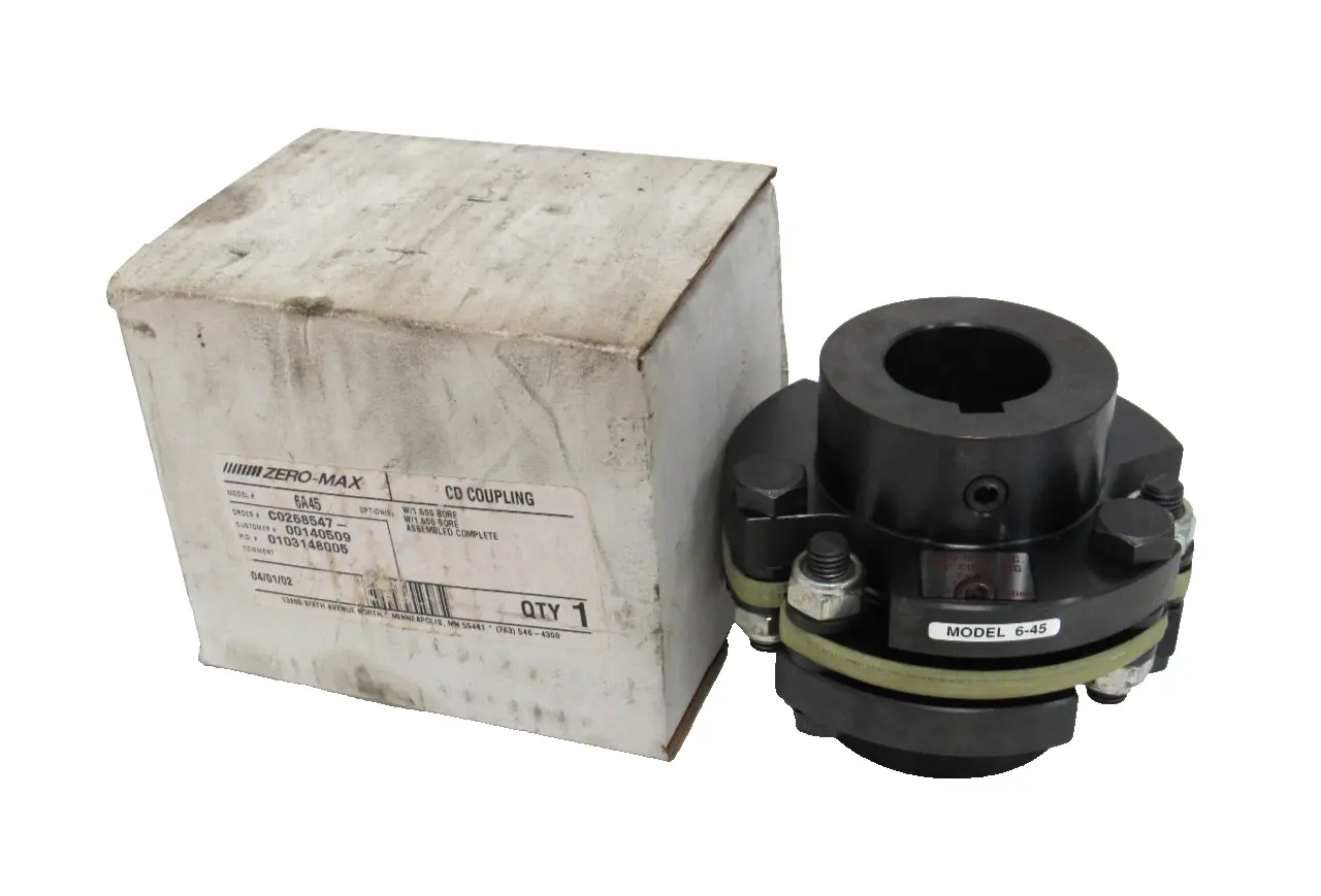 NEW ZERO MAX 6-45 COUPLING 1.5" BORE 6A45 645