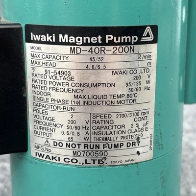 New | in-Stock Iwaki 1000580500 Pump & Valve Parts California US | Davliegogo LLC #1707847