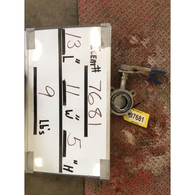 Used 3" Keystone 316 Stainless Steel Manual Butterfly Valve