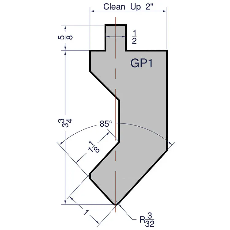 GP1  9 Ga Gooseneck die 10 ft long