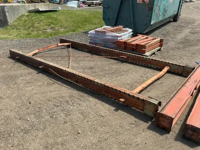 Two Sided Cantilever Rack, includes two 14’ tall uprights spaces approx. 6’ on center apart, (2) 92”...