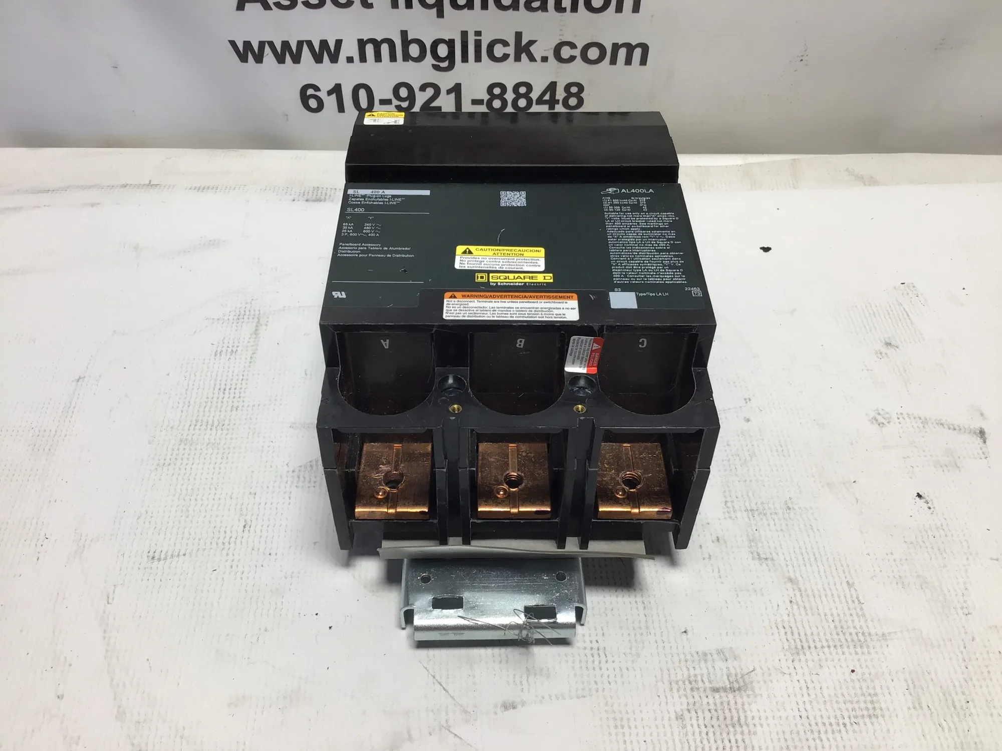 SQUARE D SL400 400A SUB LUG 3-Pole I-Line subfeed jug kit (Missing cover & Lugs)