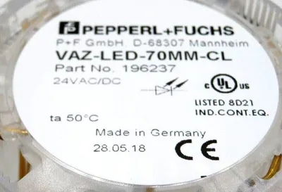 NEW PEPPERL & FUCHS VAZ-LED-70MM-CL STACK LIGHT 196237 VAZLED70MMCL