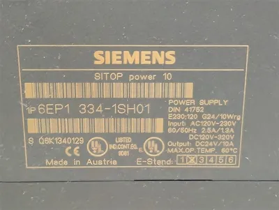Siemens 6EP1 334-1SH01 SITOP power 10 Power Supply Module 24VDC 10A Used