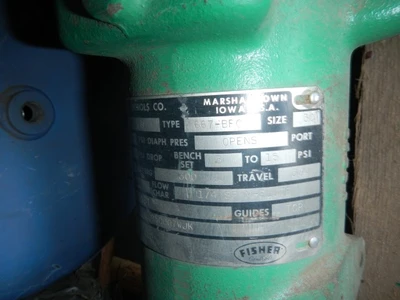 Fisher 1" 300 Rating, Steel Butt Weld Control Valve